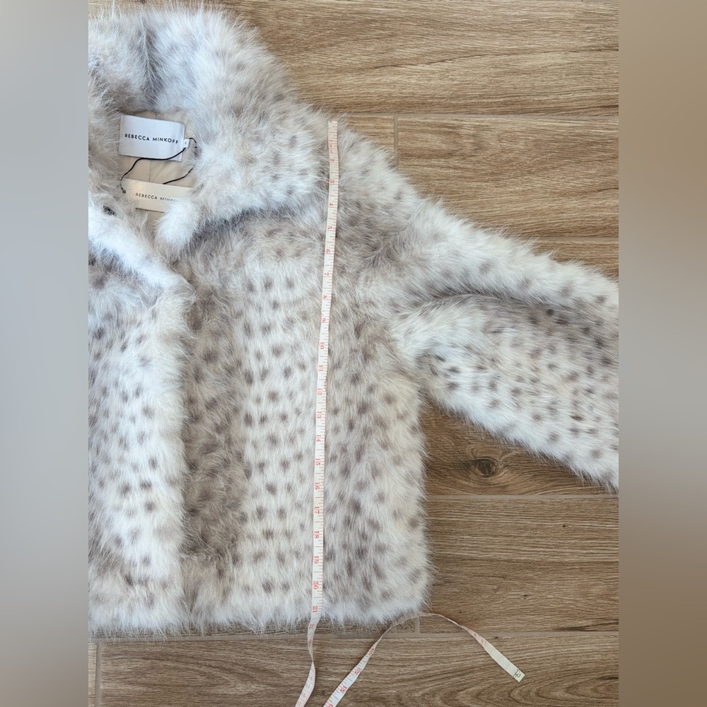 Rebecca Minkoff Cream and White Faux Fur Jacket - Picture 7 of 8